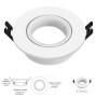 ARO FOCO EMPOTRABLE REGULABLE CON PORTALAMPARAS PARA BOMBILLAS GU10 Ø 90 X 25 MM. BOMBILLA VISTA. PACK DE 3 UNIDADE