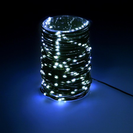 GUINALDA LUCES NAVIDAD MICROLED 300 LEDS COLOR AZUL HIELO. LUZ NAVIDAD INTERIORES Y EXTERIORES IP44