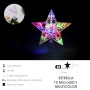LUCES NAVIDAD ESTRELLA PARA ARBOL MULTICOLOR. LUZ NAVIDAD INTERIORES IP20. FUNCIONA 2 PILAS AA (NO INCLUIDAS)