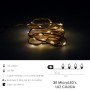 GUIRNALDA LUCES NAVIDAD LED CUERDA 30 MICROLED BLANCO CALIDO LUZ NAVIDAD INTERIORES IP20. A PILAS 3 AA (NO INCLUIDA