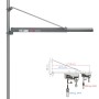 BRAZO SOPORTE PARA POLIPASTOS - CABRESTANTE CAPACIDAD DE CARGA DE 600 O 300 KG.