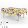 MANTEL HULE RECTANGULAR FRUTAS FANTASIA IMPERMEABLE ANTIMANCHAS PVC 140X250 CM.  RECORTABLE USO INTERIOR Y EXTERIOR