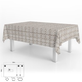 MANTEL HULE RECTANGULAR ESTAMPADO MADERA IMPERMEABLE ANTIMANCHAS PVC 140X250 CM.  RECORTABLE USO INTERIOR Y EXTERIO