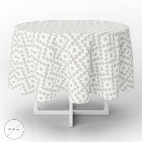 MANTEL HULE ZIGZAG IMPERMEABLE ANTIMANCHAS PVC Ø 140 CM. USO INTERIOR Y EXTERIOR