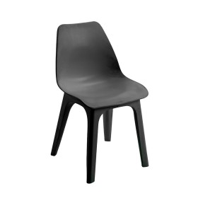 SILLA RESINA EOLO SIN BRAZOS COLOR ANTRACITA 49,5X45X81 (ALT.) CM.