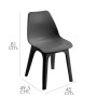 SILLA RESINA EOLO SIN BRAZOS COLOR ANTRACITA 49,5X45X81 (ALT.) CM.