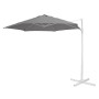 SOMBRILLA JARDIN / TERRAZA PIE LATERAL BLANCA Y GRIS Ø 270 X 254 (ALT.) CM.