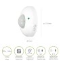 DETECTOR DE MOVIMIENTO POR INFRARROJOS CON SENSOR CREPUSCULAR 360°. AJUSTABLE