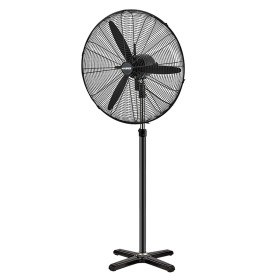 VENTILADOR PIE Ø 70 X195 CM. NEGRO 200 W. OSCILACIÓN AUTOMATICA, ALTURA REGULABLE, CABEZAL INCLINABLE, BASE ESTABLE