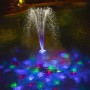 FUENTE FLOTANTE PARA PISCINAS CON LEDS MULTICOLOR CON BATERIA DE LITIO Ø 18,5 CM.