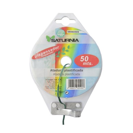 ATADURA PLASTIFICADA CON DISPENSADOR DE 50 METROS. IDEAL PARA ENTUTORAR, JARDIN, BONSAIS, MACETAS, ETC. FLEXIBLE Y 