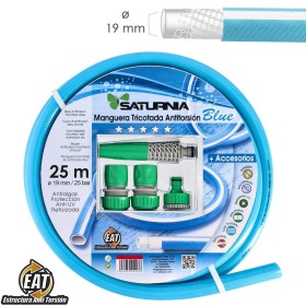 MANGUERA TRICOTADA NO TORSION BLUE Ø 19 MM. ROLLO 25 METROS. MANGUERA ANTI TORSION, MANGUERA SIN DOBLECES, MANGUERA