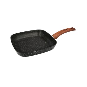 SARTEN ALUMINIO FORJADO ANTIADHERENTE 24 X 24  X 4,5 CM. MANGO ENGOMADO / 5 CAPAS / ACABADO PIEDRA / APTA TODO TIPO