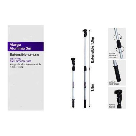 ALARGO ALUMINIO EXTENSIBLE 3 MTS (1,5+1,5)