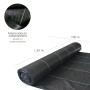 MALLA ANTIHIERBAS (ROLLO 1,55X100 METROS) GRAMAJE 110 GR/M2. MALLA ANTI MALEZA, MALLA GEOTEXTIL JARDIN, TELA ANTI H