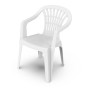SILLA RESPALDO BAJO RESINA MONOBLOC, COLOR BLANCO, MODELO  LYRA