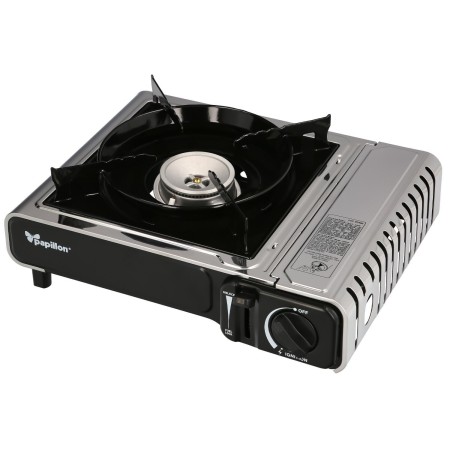 COCINA GAS INOXIDABLE A CARTUCHO CON MALETIN, COCINA PORTATIL, CARTUCHOS GAS 230 GRAMOS. CERTIFICACION EN 17476/202