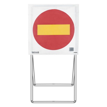 CARTEL BOLSA PLÁSTICO "DIRECCIÓN PROHIBIDA"