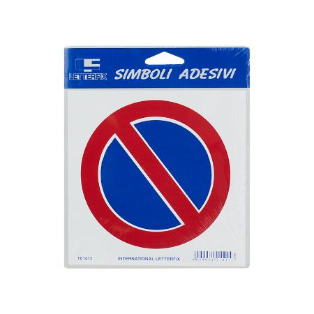 CARTEL SEÑAL ADHESIVA 17X17 PROHIBIDO APARCAR 