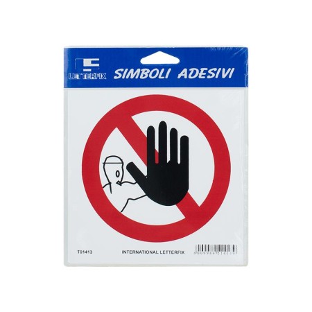 CARTEL SEÑAL ADHESIVA 17X17 PROHIBIDO PASAR