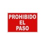 CARTEL SEÑAL METÁLICA 20X30 "PROHIBIDO EL PASO"