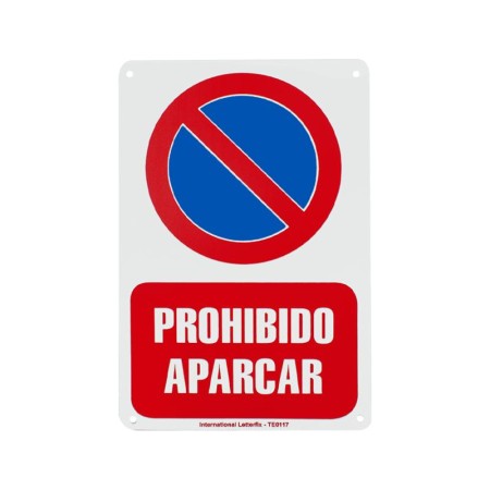 CARTEL SEÑAL PVC 30X20 "PROHIBIDO APARCAR AVISAMOS GRUA"