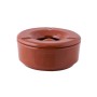 COK CENICERO REDONDO ROJO LISO 11,5 CM CT21