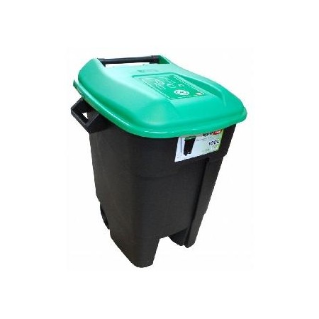 CUBO BASURA RUEDA Y PEDAL 100 LTS.