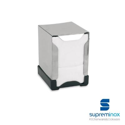 SERVILLETERO MINI-SERVI INOX 18/0 BASE PLASTICO NEGRO