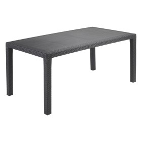MESA RESINA RATTAN JOKER ANTRACITA 138X78X72 (ALT) CM.