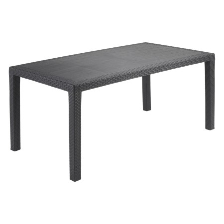 MESA RESINA RATTAN JOKER ANTRACITA 138X78X72 (ALT) CM.