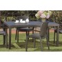 MESA RESINA RATTAN JOKER ANTRACITA 138X78X72 (ALT) CM.