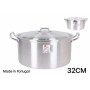 CACEROLA ALUMINIO CON TAPA 32 CMS