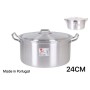 CACEROLA ALUMINO 24 CMS CON TAPA