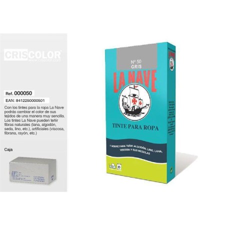 LANAVE TINTE ROPA GRIS 1S-20 GRS N50