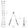 ESCALERA TELESCÓPICA ALUMINIO  3+3 PELDAÑOS PERFIL 67 MM.