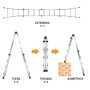 ESCALERA TELESCÓPICA ALUMINIO  5+5 PELDAÑOS