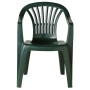 SILLA RESPALDO BAJO RESINA MONOBLOC, COLOR VERDE, MODELO  LYRA