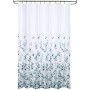 CORTINA DUCHA TELA FLORES 180 X 200 CM. CORTINA BAÑO, CORTINA TELA IMPERMEABLE CON ANILLAS