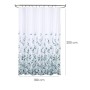 CORTINA DUCHA TELA FLORES 180 X 200 CM. CORTINA BAÑO, CORTINA TELA IMPERMEABLE CON ANILLAS