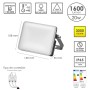 FOCO LED PLANO POTENCIA 20 WATT. 1600 LUMENES. LUZ CALIDA 3000ºK PROTECCIÓN IP65. CUERPO ALUMINIO. FOCO EXTERIORES 