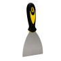 ESPATULA ACERO INOXIDABLE ANCHO 60 MM. CON MANGO DE GOMA ERGONOMICO, ESPATULA PINTOR, ESPATULA MASILLA, PALETINA, P