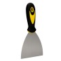 ESPATULA ACERO INOXIDABLE ANCHO 80 MM. CON MANGO DE GOMA ERGONOMICO, ESPATULA PINTOR, ESPATULA MASILLA, PALETINA, P