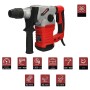 MARTILLO DEMOLEDOR PERFORADOR SDS PLUS 1.500 WATT. CON ACCESORIOS Y MALETIN. 4.000 IPM 6 JULIOS.