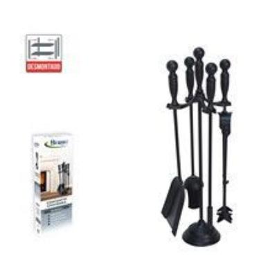 ACCESORIOS CHIMENEA 4 PIEZAS + SOPORTE 65004