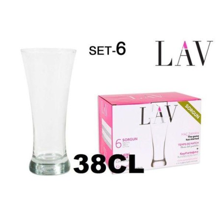 (UNIDAD)VASOS CERVEZA 380 CC SORGUN C6