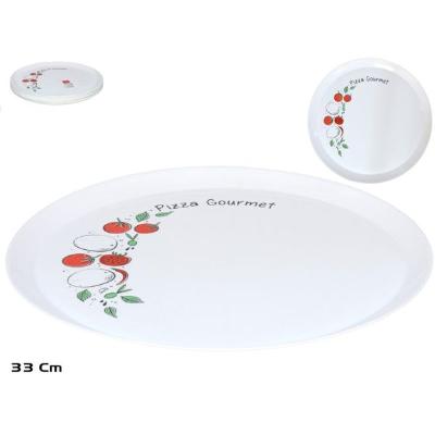 PLATO PIZZA GOURMET POMODORO 33 CMS. VIDRIO OPAL