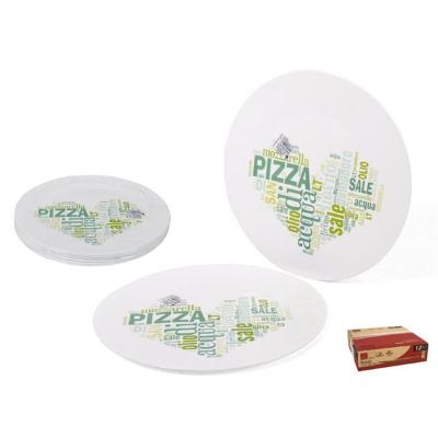 PLATO PIZZA 33 CMS. VIDRIO OPAL RODA BAJO ILOVE PIZZA