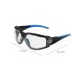 GAFAS DE SEGURIDAD ACOLCHADAS CRISTALES TRANSPARENTES CON PATILLAS ENGOMADAS EN/166