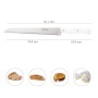 CUCHILLO HUSKY PANERO 21 CM. HOJA ACERO INOXIDABLE, CUCHILLO PAN , CUCHILLO CORTAR PAN MANGO ERGONOMICO BLANCO